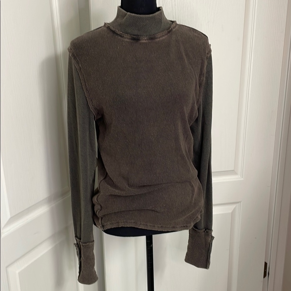 We the Free Free People thermal top size XL snug washed jersey travel warm
